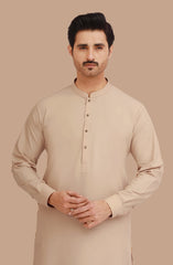 NATURAL-BEIGE BLENDED KAMEEZ SHALWAR