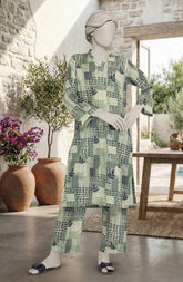 PRINTED CAMBRIC STITCHED 2 PIECE