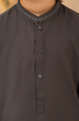 DARK-GREY EMBROIDERED BLENDED KAMEEZ SHALWAR