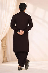 CHOCOLATE-BROWN 100% COTTON KAMEEZ SHALWAR