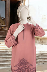 EMBROIDERED CAMBRIC STITCHED 2 PIECE