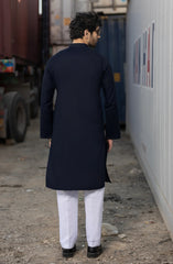 NAVY 100% COTTON PRINTED KURTA
