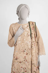 EMBROIDERED PRINTED LAWN STITCHED 3 PIECE