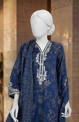 EMBROIDERED PRINTED CAMBRIC STITCHED 3 PIECE