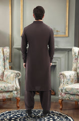 CHOCOLTE BROWN BLENDED KAMEEZ SHALWAR