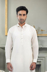 CREAM 100% COTTON KAMEEZ SHALWAR