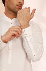 OFF-WHITE BLENDED KAMEEZ SHALWAR