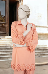 EMBROIDERED CAMBRIC STITCHED 2 PIECE