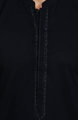 BOTTLE-GREEN BLENDED EMBROIDERED KAMEEZ SHALWAR