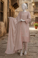 EMBROIDERED CAMBRIC STITCHED 3 PIECE