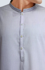 LAVENDER BLENDED EMBROIDERED KAMEEZ SHALWAR