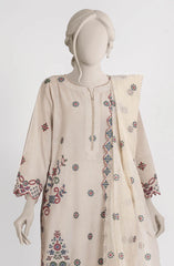 EMBROIDERED CAMBRIC STITCHED 3 PIECE
