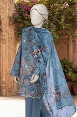 EMBROIDERED PRINTED LAWN 3PCS UNSTITCHED