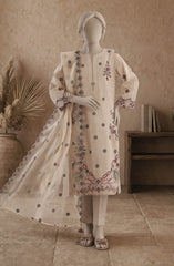 EMBROIDERED CAMBRIC STITCHED 3 PIECE
