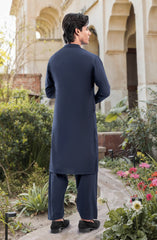 NAVY BLENDED KAMEEZ SHALWAR