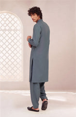 TEAL-GREEN BLENDED KAMEEZ SHALWAR