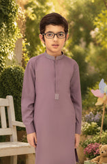 LIGHT-PURPLE EMBROIDERED BLENDED KAMEEZ SHALWAR