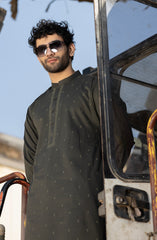 FOREST-GREEN 100% COTTON PRINTED KURTA