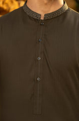 BROWN SEMI FORMAL KURTA
