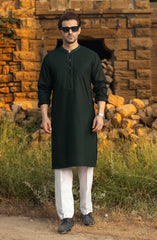 GREEN SEMI FORMAL KURTA