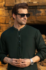 GREEN SEMI FORMAL KURTA