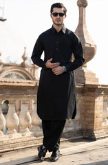 BLACK 100% COTTON KAMEEZ SHALWAR