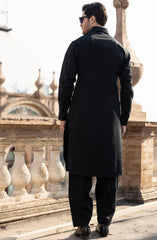 BLACK 100% COTTON KAMEEZ SHALWAR