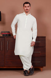 WINTER'24 MEN KAMEEZ SHALWAR OFF WHITE
