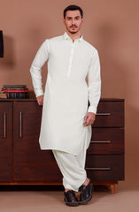 WINTER'24 MEN KAMEEZ SHALWAR OFF WHITE
