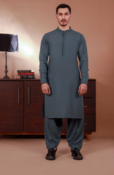 SLATE GREY BLENDED KAMEEZ SHALWAR