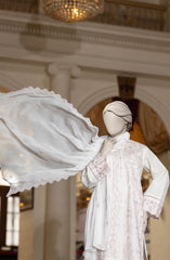 EMBROIDERED CAMBRIC 3PCS UNSTITCHED