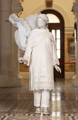 EMBROIDERED CAMBRIC STITCHED 3 PIECE