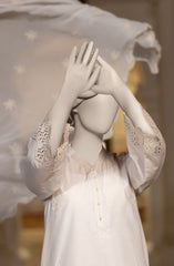 EMBROIDERED CAMBRIC STITCHED 3 PIECE