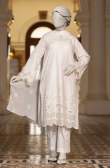 EMBROIDERED CAMBRIC STITCHED 3 PIECE