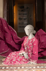 EMBROIDERED CAMBRIC 3PCS UNSTITCHED