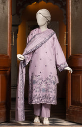 EMBROIDERED CAMBRIC 3PCS UNSTITCHED