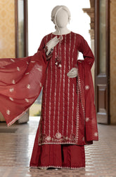 EMBROIDERED CAMBRIC 3PCS UNSTITCHED