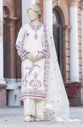 EMBROIDERED CAMBRIC 3PCS UNSTITCHED