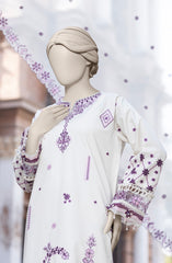 EMBROIDERED CAMBRIC 3PCS UNSTITCHED