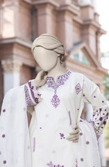 EMBROIDERED CAMBRIC 3PCS UNSTITCHED