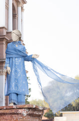 EMBROIDERED CAMBRIC 3PCS UNSTITCHED