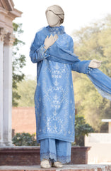 EMBROIDERED CAMBRIC 3PCS UNSTITCHED