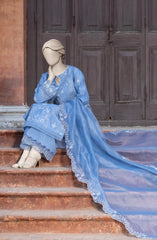 EMBROIDERED CAMBRIC 3PCS UNSTITCHED