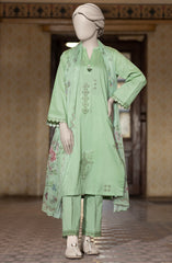 EMBROIDERED CAMBRIC STITCHED 3 PIECE