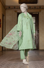 EMBROIDERED CAMBRIC STITCHED 3 PIECE