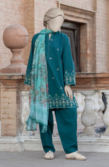 EMBROIDERED CAMBRIC 3PCS UNSTITCHED
