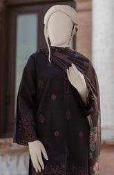 EMBROIDERED CAMBRIC 3PCS UNSTITCHED