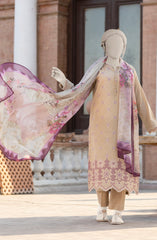 EMBROIDERED CAMBRIC 3PCS UNSTITCHED