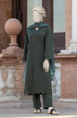 EMBROIDERED CAMBRIC 3PCS UNSTITCHED