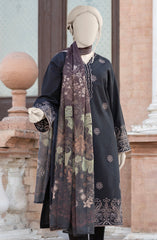 EMBROIDERED CAMBRIC 3PCS UNSTITCHED